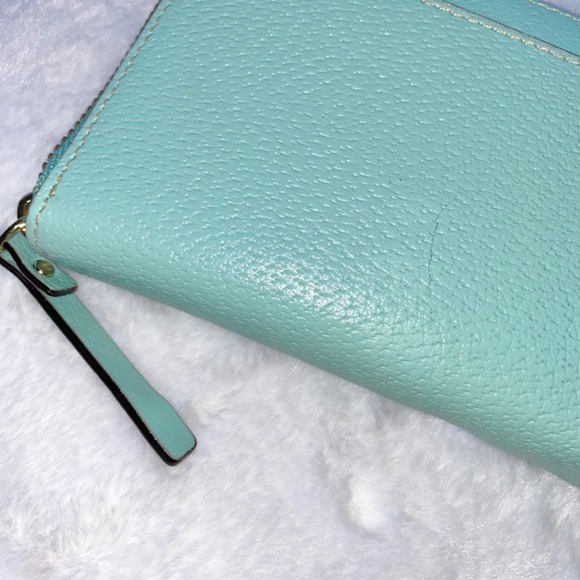 Kate Spade Light Blue Large Zip Around Continental Wallet with Original Tags - Picture 14 of 16